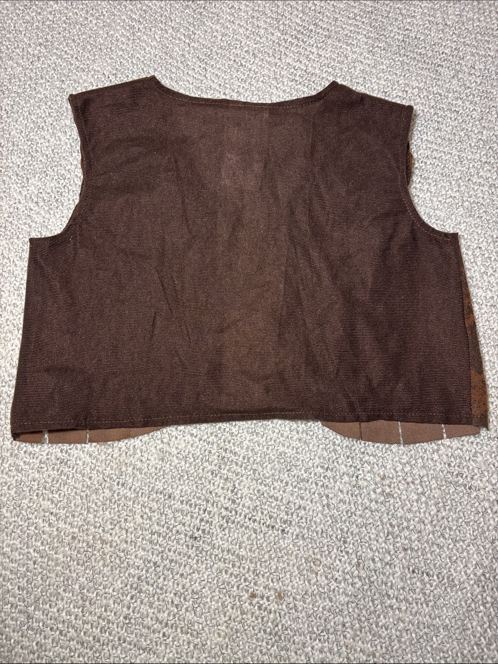 Kids Black & Tan Chaps and Brown Western Fringe Vest Costume Set - Picture 11 of 11